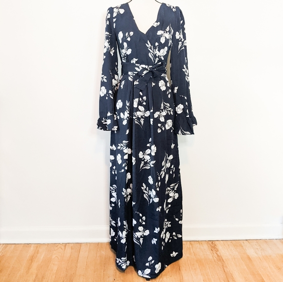 NWT Lucca Hailey Belted Wrap Maxi Dress - Picture 3 of 6